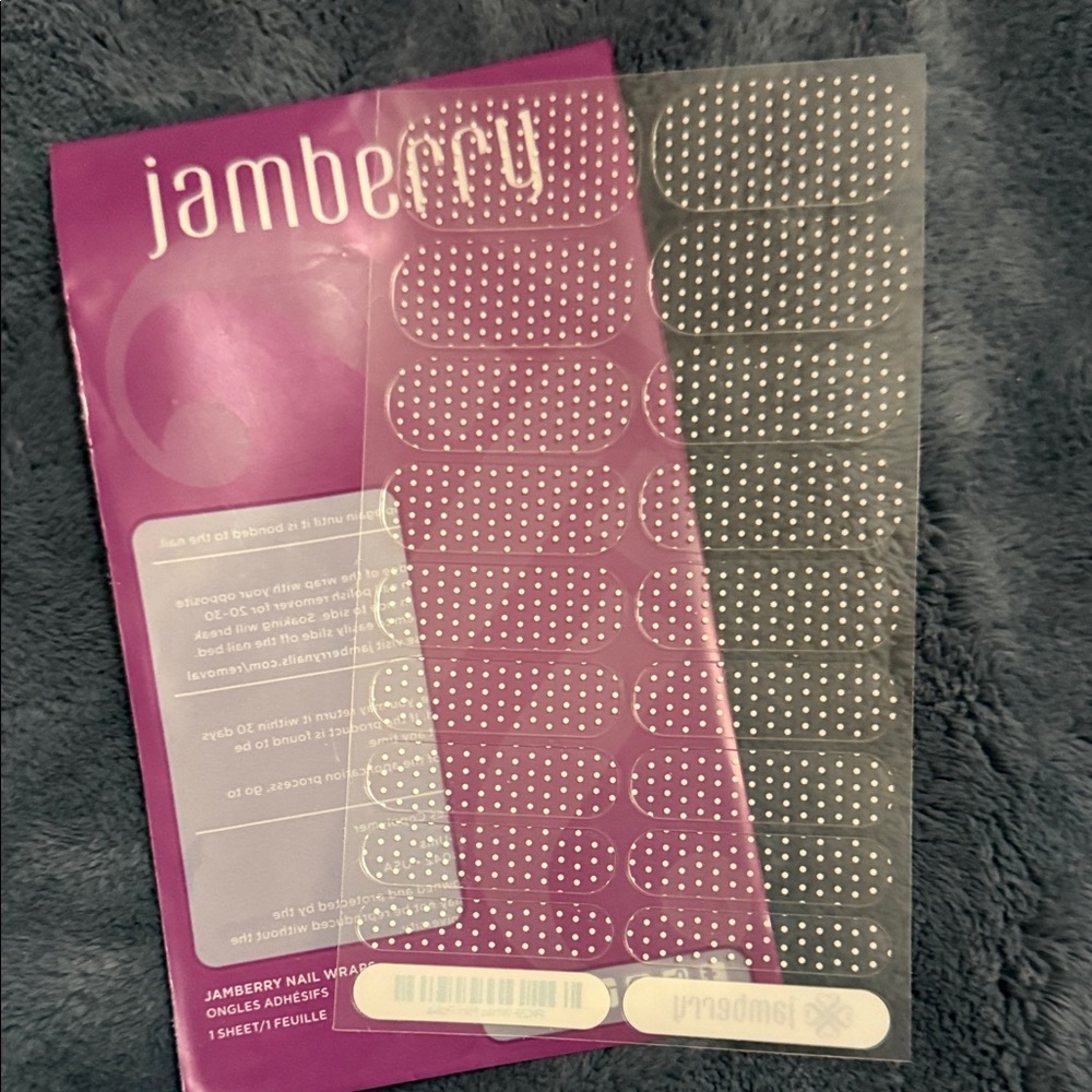 Jamberry Nail Wraps - White Polka Dot